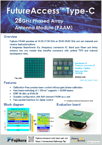 28 GHz フェーズド・アレイ・アンテナ・モジュール