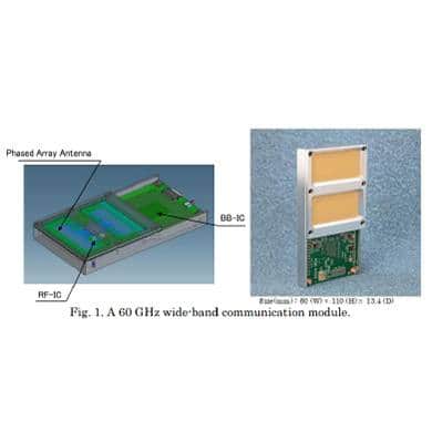60 GHz wide-band communication module that also supports the new 5G band